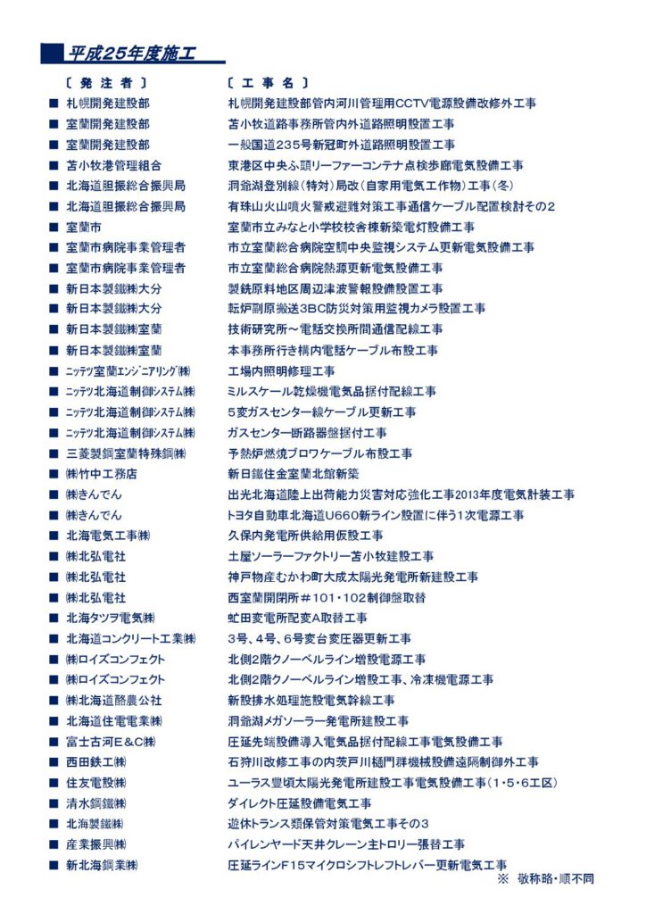 ■工事経歴書　平成２５年度施工